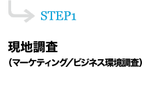 STEP1 現地調査（マーケティング／美辞ねエス環境調査）